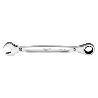 Milwaukee® - MAXBITE™ 19 mm 12-Point Straight Head Ratcheting Combination Wrench