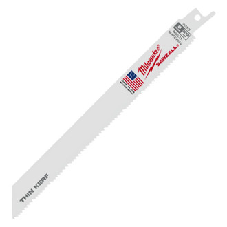 Milwaukee® - SAWZALL™ 8/12 TPI 8" Bi-Metal Straight Thin Kerf Reciprocating Saw Blades (5 Pieces)