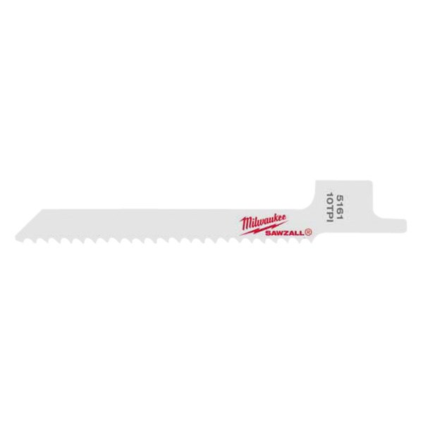 Milwaukee® - Ice Hardened™ SAWZALL™ 10 TPI 3-5/8" Bi-Metal Sloped Thin Kerf Reciprocating Saw Blades (5 Pieces)