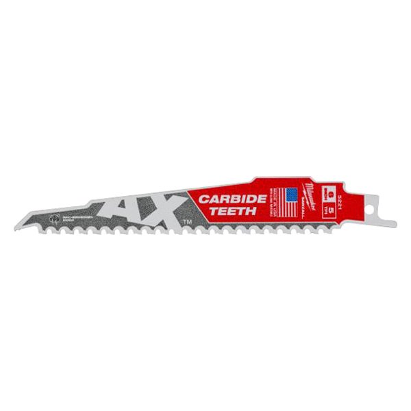 Milwaukee® - SAWZALL™ THE AX™ 5 TPI 6" Sloped Reciprocating Saw Blade with Carbide Teeth
