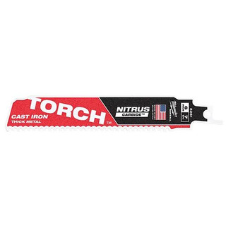 Milwaukee® - TORCH™Straight Reciprocating Saw Blade with NITRUS CARBIDE™ Teeth