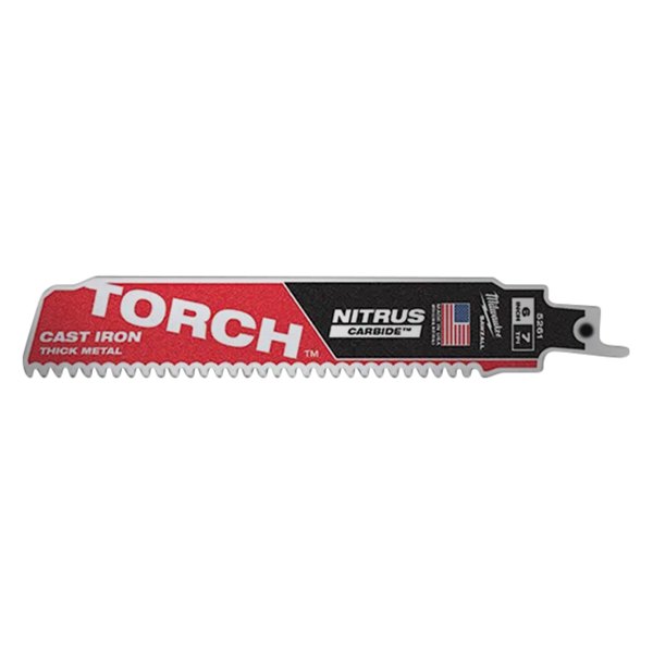 Milwaukee® - TORCH™ 7 TPI 9" Straight Reciprocating Saw Blades with NITRUS CARBIDE™ Teeth (3 Piece)