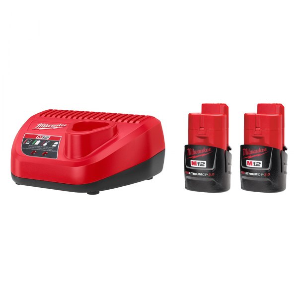 Milwaukee® - M12™ Redlithium™ 12 V Li-ion 3.0 Ah Battery and Wall Battery Charger