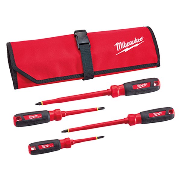 Milwaukee® - 4-piece Insulated Handle Phillips/Slotted Mixed Screwdriver Set