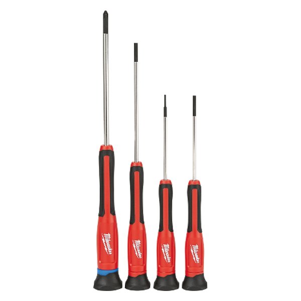 Milwaukee® - 4-piece Multi Material Handle Precision Phillips/Slotted Mixed Screwdriver Set