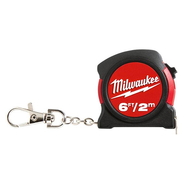 Milwaukee® - 6' (2 m) SAE/Metric Keychain Measuring Tape