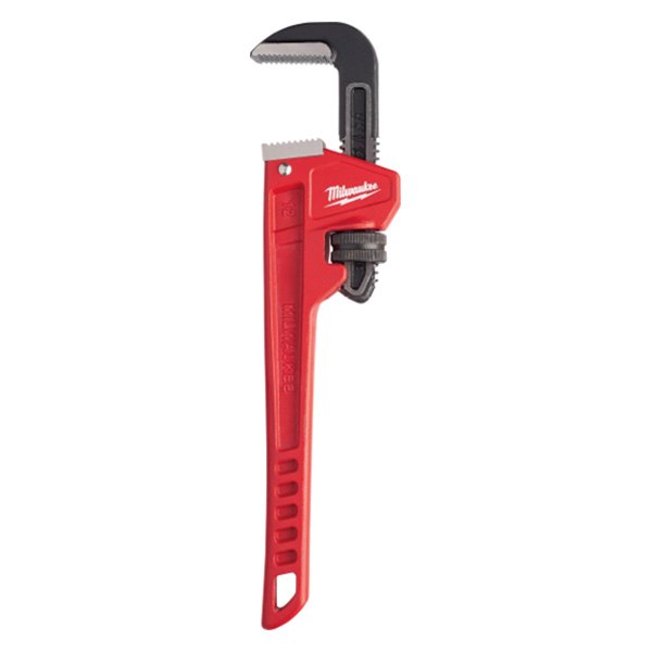 Milwaukee® - Overbite Jaw™ 2" x 12" Serrated Jaws Steel Straight Pipe Wrench