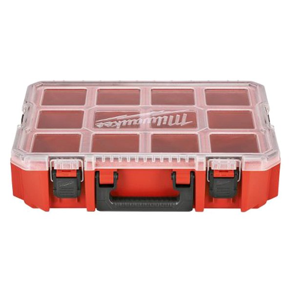  Husky 12 in. 9-Compartment Waterproof Heavy-Duty Storage Bin  Small Parts Organizer : Automotive