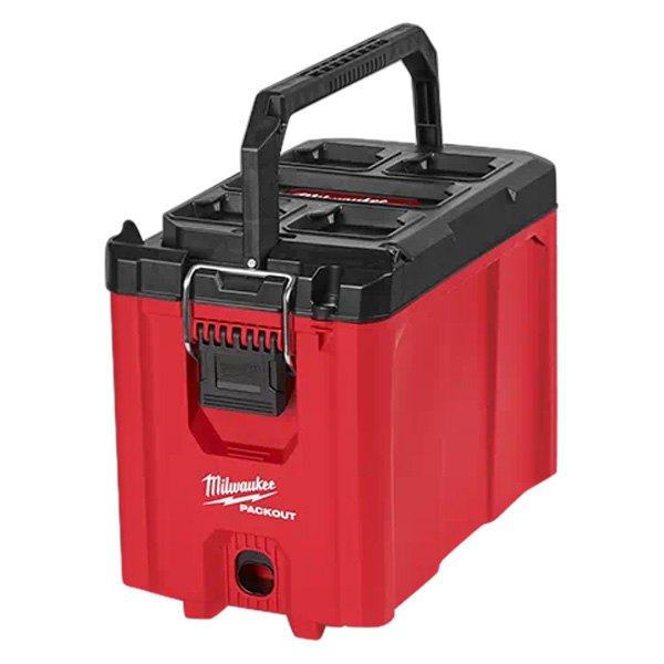 Milwaukee® 48-22-8422 - PACKOUT™ Plastic Red Compact Portable Tool Box  (9.8 W x 16.2 D x 13 H) 