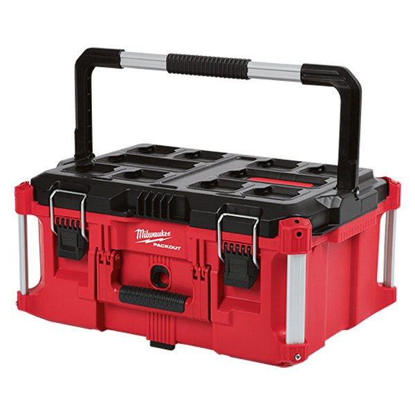 Milwaukee® - PACKOUT™ Plastic Red/Black Portable Tool Box (22" W x 16" D x 11" H)