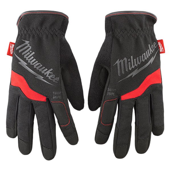 Milwaukee® - Medium Free-Flex Black/Red Synthetic Leather Mechanics Gloves