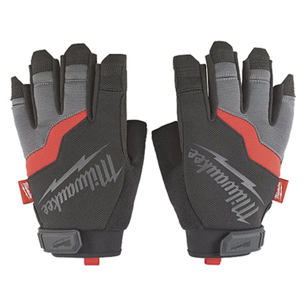 Milwaukee® - Large Performance Fingerless Red/Black/Gray General Purpose Gloves