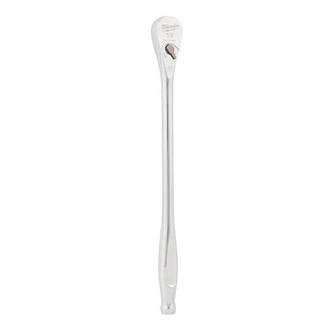 Milwaukee® - 3/8" Drive 12" Length 90 Teeth Standard Head Flat Metal Grip Ratchet