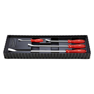 Milwaukee® - 4-piece 8" to 24" Curved End Strike Cap Screwdriver Handle Pry Bar Set