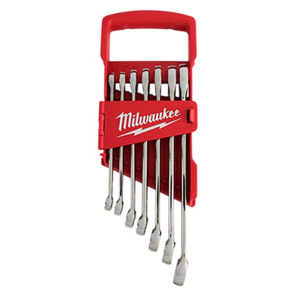 Milwaukee® - 7-piece 3/8" to 3/4" 12-Point Straight Head Combination Wrench Set
