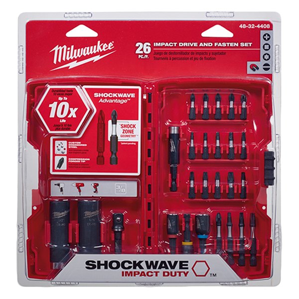Milwaukee 48-32-4408 26 Piece Shockwave Impact Drive and Bit Set 