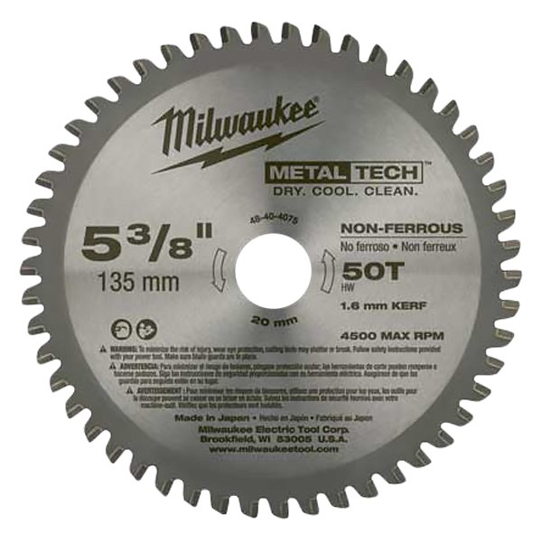 Milwaukee® - Endurance™ Metal Tech™ 5-3/8" 50T ATB Circular Saw Blade