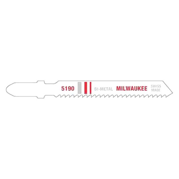 Milwaukee® - 14 TPI 3" Bi-Metal T-Shank Jig Saw Blades (5 Pieces)