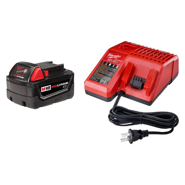 Milwaukee® - M18™ Redlithium™ XC™ 18 V Li-ion 3.0 Ah Battery and Wall Battery Charger