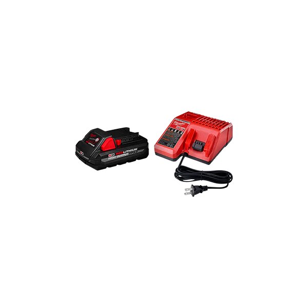 Milwaukee® - M18™ Redlithium™ High Output™ 18 V Li-ion 3.0 Ah Battery and Wall Battery Charger