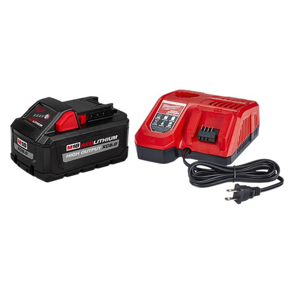 Milwaukee® - M18™ Redlithium™ High Output™ 18 V Li-ion 8.0 Ah Battery and Wall Battery Charger