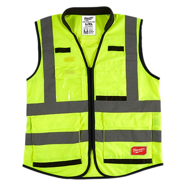 Milwaukee® - Large/X-Large ANSI Class 2 High Visibility Yellow Performance Safety Vest