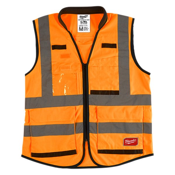 Milwaukee® - Large/X-Large ANSI Class 2 High Visibility Orange Performance Safety Vest