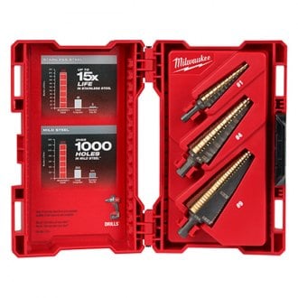Milwaukee® 48-89-9291 - 3-Piece #1, #4, #9 Cobalt Step Drill Bit