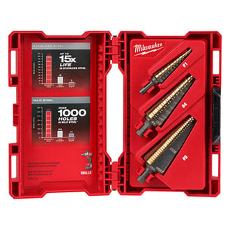 Milwaukee® - 3-Piece #1, #4, #9 Cobalt Step Drill Bit Set