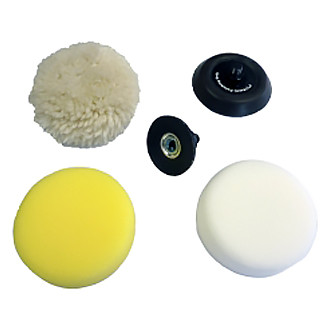 Milwaukee® - M12 White, Yellow Hook-and-Loop Polisher/Sander Accessory Pack (5 Pieces)