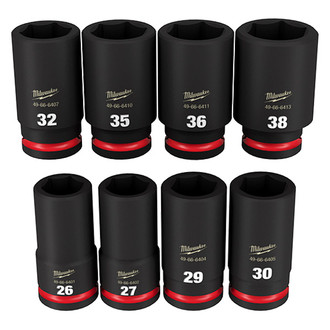 Milwaukee® - SHOCKWAVE Impact Duty™ 3/4" Drive Metric 6-Point Deep Impact Socket Set (8 Pieces)