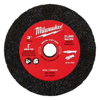 Milwaukee® - 3" x 1/25" x 3/8" Type 41 Cut-Off Wheel (3 Pieces)