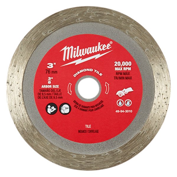 Milwaukee® - 3" Continuous Dry Cut Diamond Saw Blade