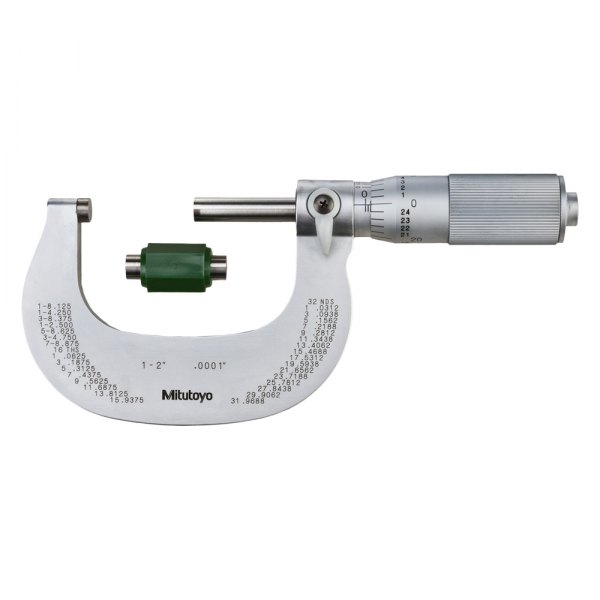 Mitutoyo® - 101 Series™ 1 to 2" SAE Mechanical Outside Micrometer
