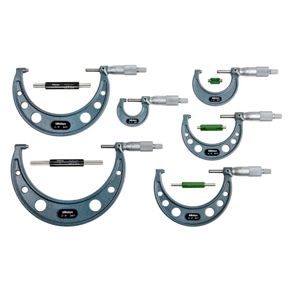 Mitutoyo® - 103 Series™ 0 to 6" SAE Mechanical Outside Micrometer Set