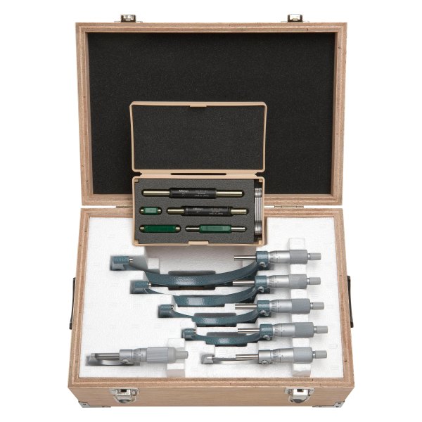 Mitutoyo® - 103 Series™ 0 to 6" SAE Mechanical Outside Micrometer Set