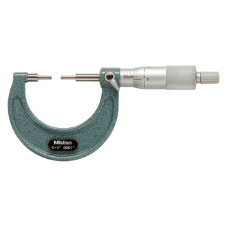 Mitutoyo® - 111 Series™ 0 to 1" SAE and Metric Mechanical Outside Micrometer