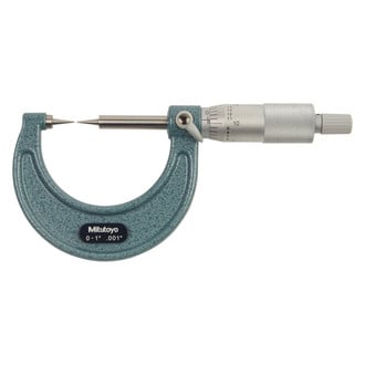 Mitutoyo® - 112 Series™ 0 to 1" SAE Mechanical Point Outside Micrometer