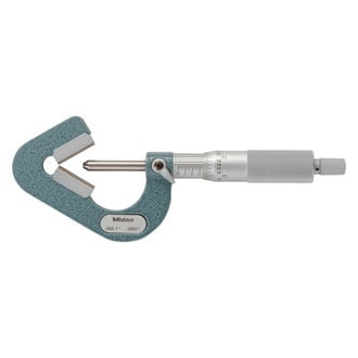 Mitutoyo® 114-202 - 114 Series™ 0.09 to 1" SAE Mechanical Outside V-Anvil Micrometer for 3 Flutes Cutting Head