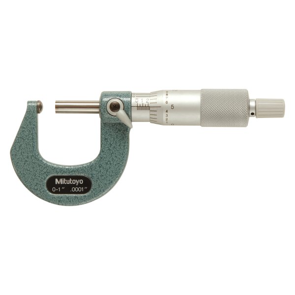 Mitutoyo® - 115 Series™ 0 to 1" SAE Mechanical Spherical Face Outside Micrometer