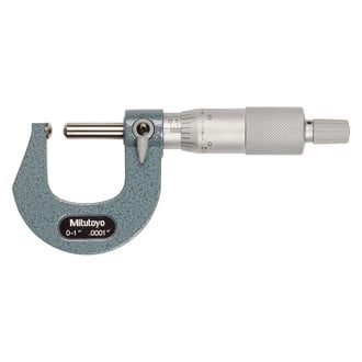 Mitutoyo® - 115 Series™ 0 to 1" SAE Mechanical Spherical Face Outside Micrometer