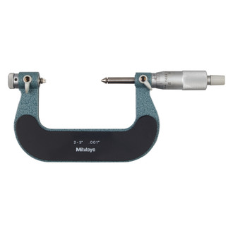 Mitutoyo® - 126 Series™ 2 to 3" SAE Mechanical Interchangeable Anvil-Spindle Tip Type Screw Thread Outside Micrometer
