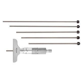 Mitutoyo® - 129 Series™ 0 to 6" SAE Mechanical Interchangeable Rod Type Depth Micrometer