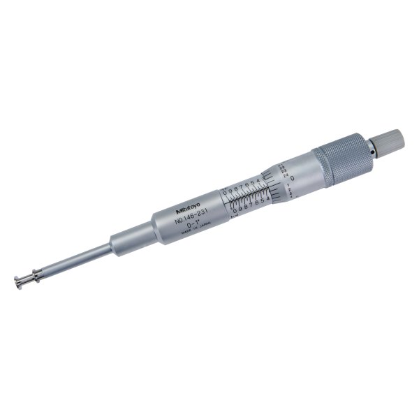 Mitutoyo® - 146 Series™ 0 to 1" SAE Mechanical Outside Non-Rotating Spindle Groove Micrometer
