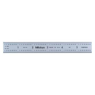Mitutoyo® - Series 182™ 6" SAE Stainless Steel Wide Rigid Ruler