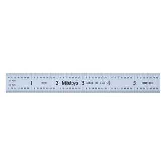 Mitutoyo® - Series 182™ 6" SAE Stainless Steel Wide Rigid Ruler