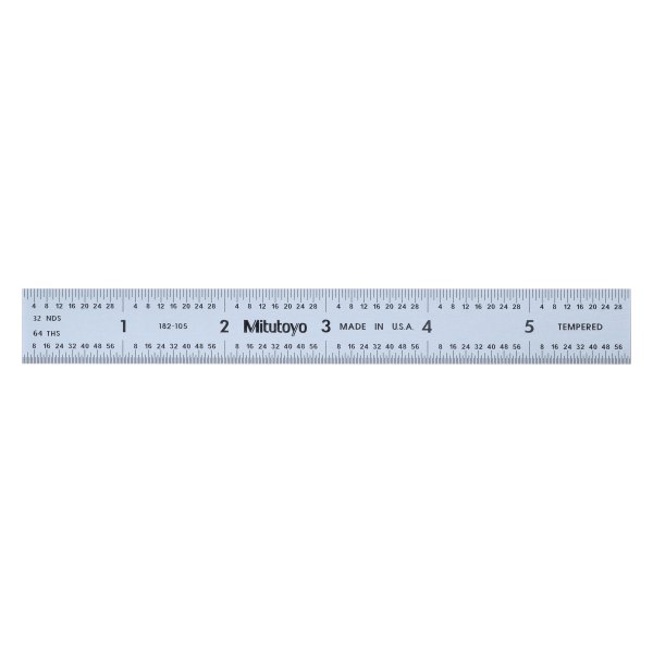 Mitutoyo® - Series 182™ 6" (150 mm) SAE/Metric Stainless Steel Wide Rigid Ruler