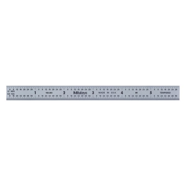 Mitutoyo® - Series 182™ 6" SAE Stainless Steel Full-Flexible Ruler