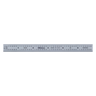 Mitutoyo® - Series 182™ 6" SAE Stainless Steel Full-Flexible Ruler