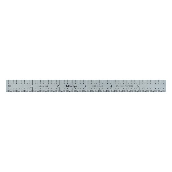 Mitutoyo® - Series 182™ 6" (150 mm) SAE/Metric Stainless Steel Full-Flexible Ruler